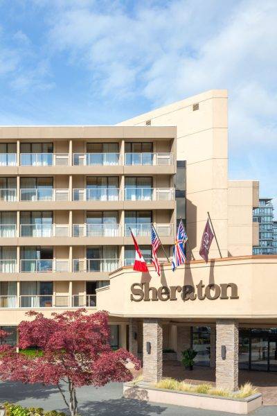 Sheraton Vancouver Airport hotel building in Richmond near YVR